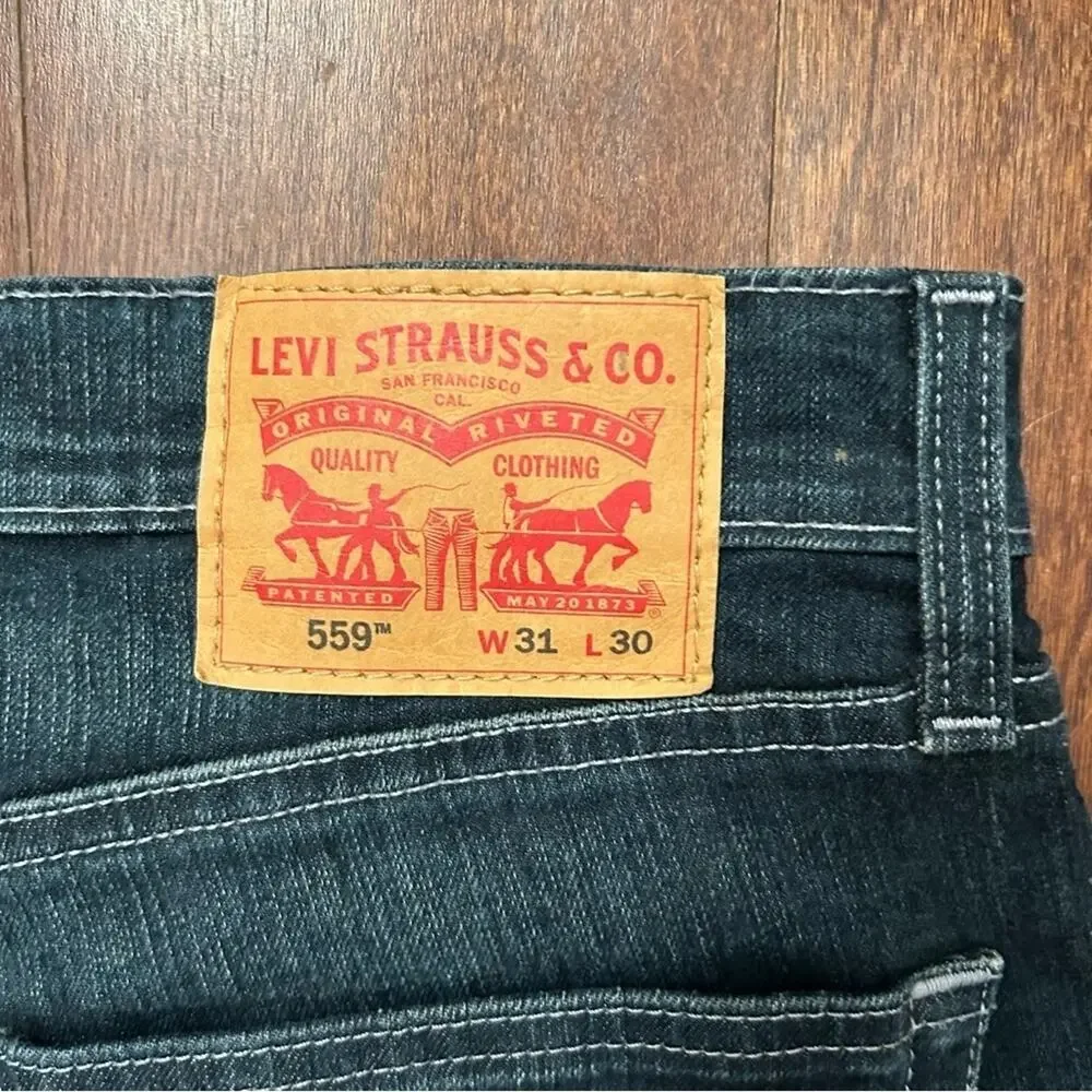 Levi’s 559 Men's Blue Relaxed Straight Jeans, Size W31 L30